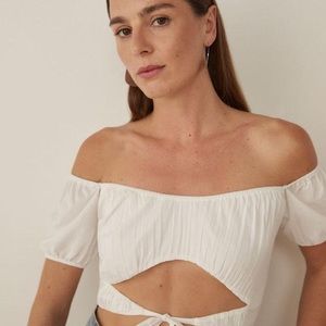 Reformation Pimenta Top - White, Size 4